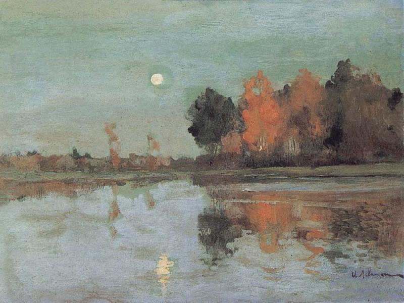 Levitan, Isaak Dam ring moon china oil painting image